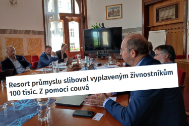 Asociace OBNOVA 2024+ vyjednávala s Ministerstvem průmyslu a obchodu podporu pro vyplavené živnostníky. Ministerstvo teď z pomoci couvá